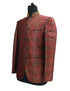 Hand Embroidered Red Fox Nehru